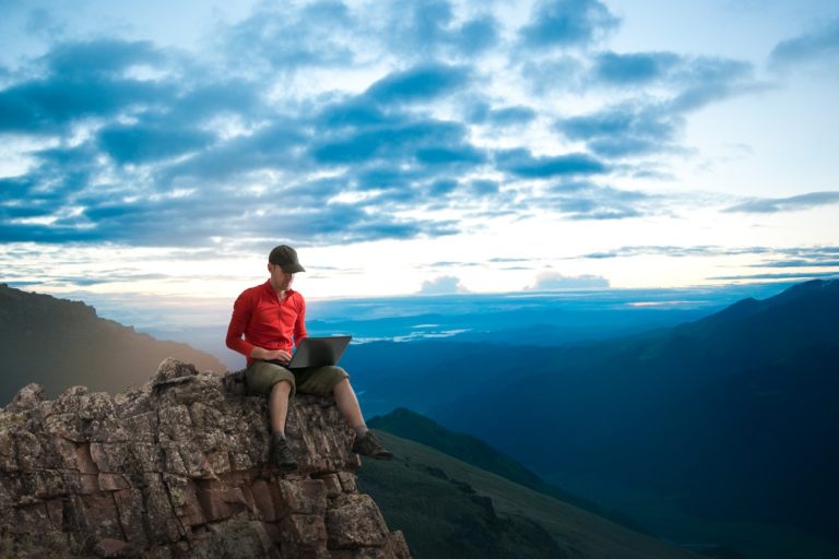 man working outdoors